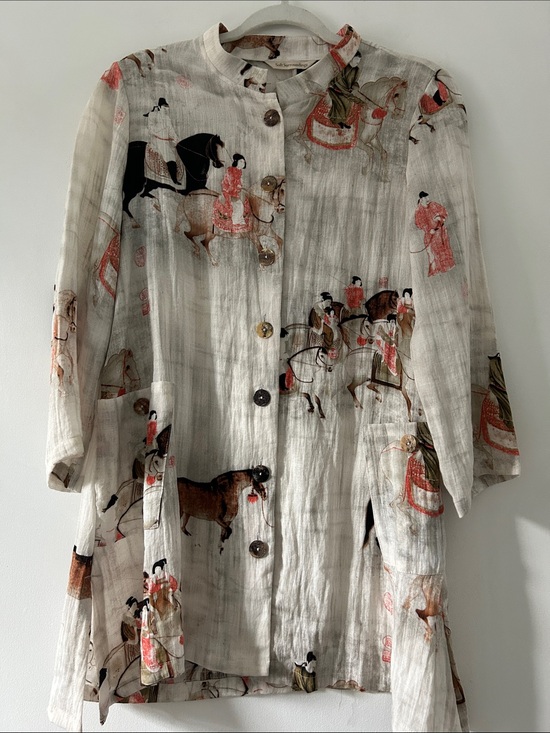Soft Surroundings Tops - Soft Surrounding's Song Dynasty Tunic Women's SZ Medium Novelty Mandarin Collar